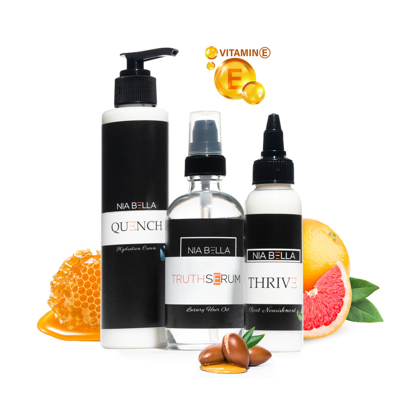 Truth Serum + Quench + Thrive Bundle Nia Bella Hair Care